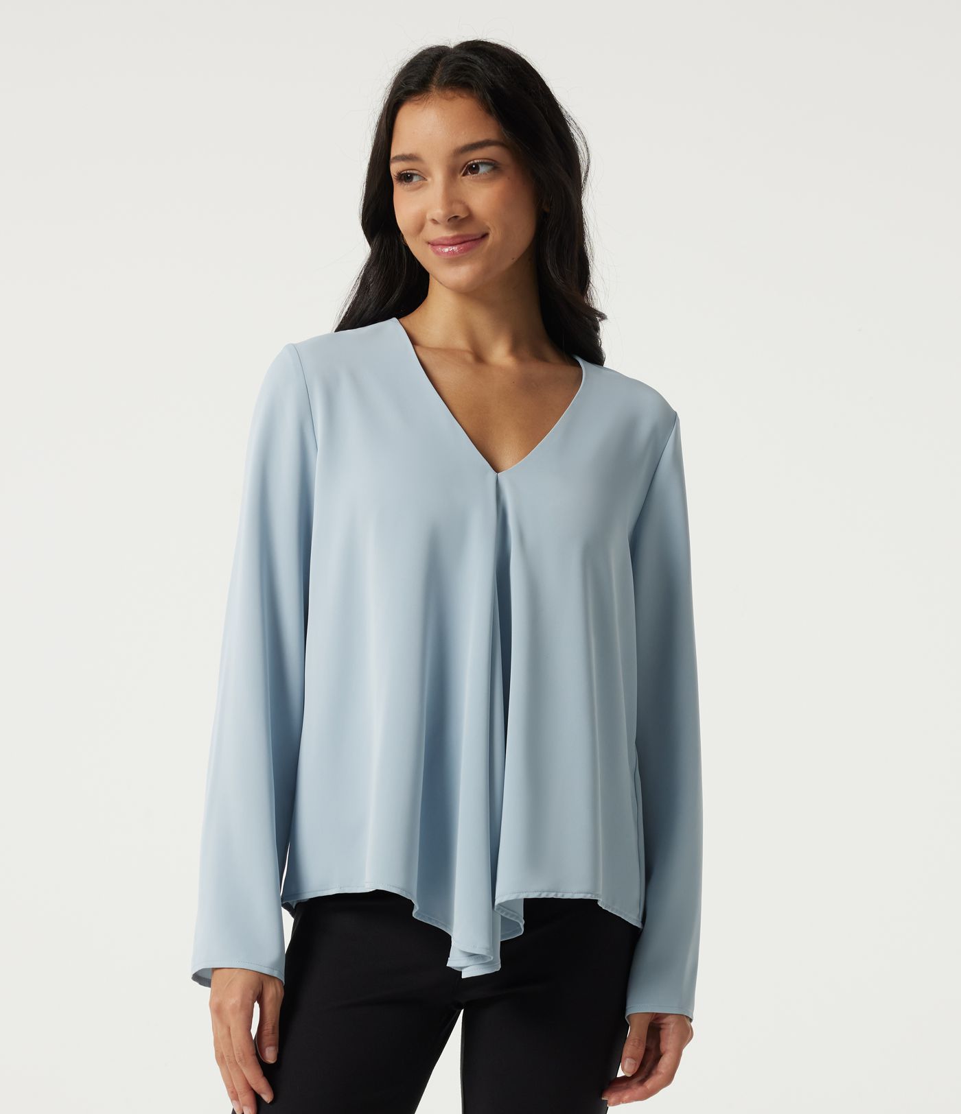 V Neck Long Sleeve Casual Blouse V Neck Long Sleeve Casual Blouse