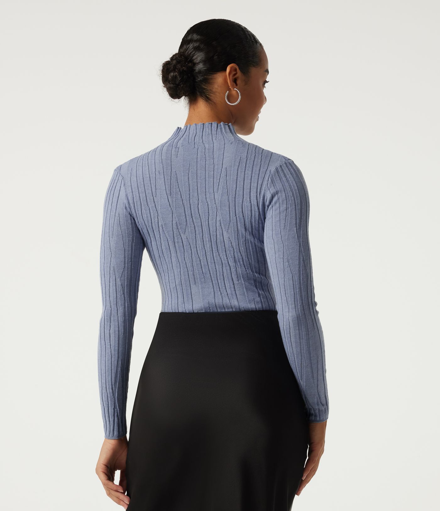 Mock Neck Long Sleeve Work Sweater Mock Neck Long Sleeve Work Sweater
