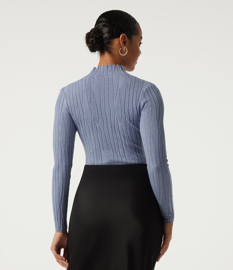 Mock Neck Long Sleeve Work Sweater Mock Neck Long Sleeve Work Sweater