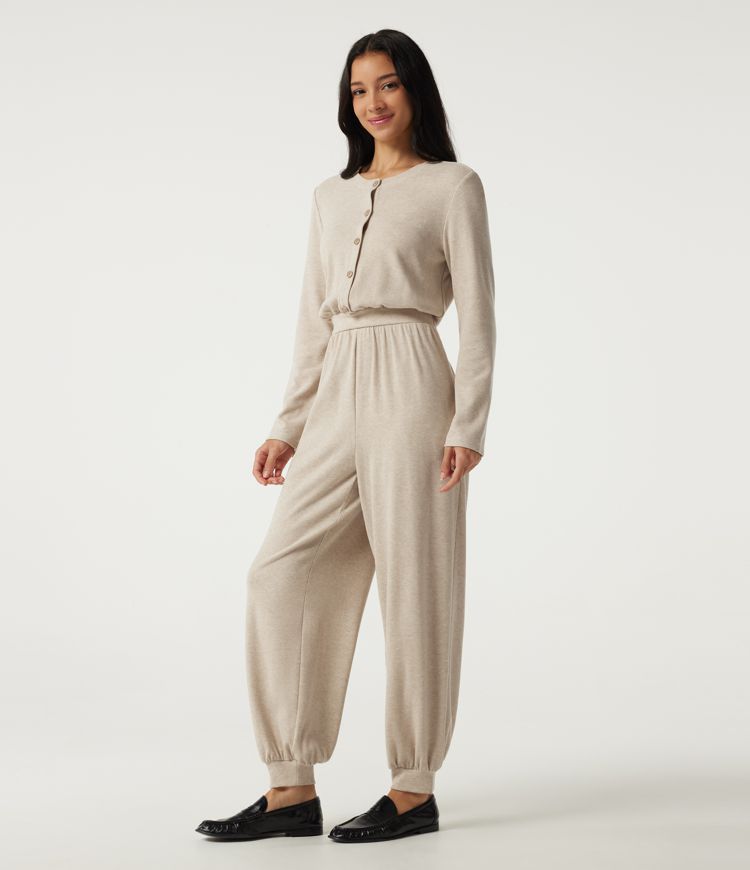 Round Neck Long Sleeve Casual Jumpsuit with Pockets -Easy Peezy Edition Round Neck Long Sleeve Casual Jumpsuit with Pockets -Easy Peezy Edition