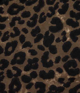 Stacked Mock Neck Long Sleeve Leopard Print Casual T-Shirt
