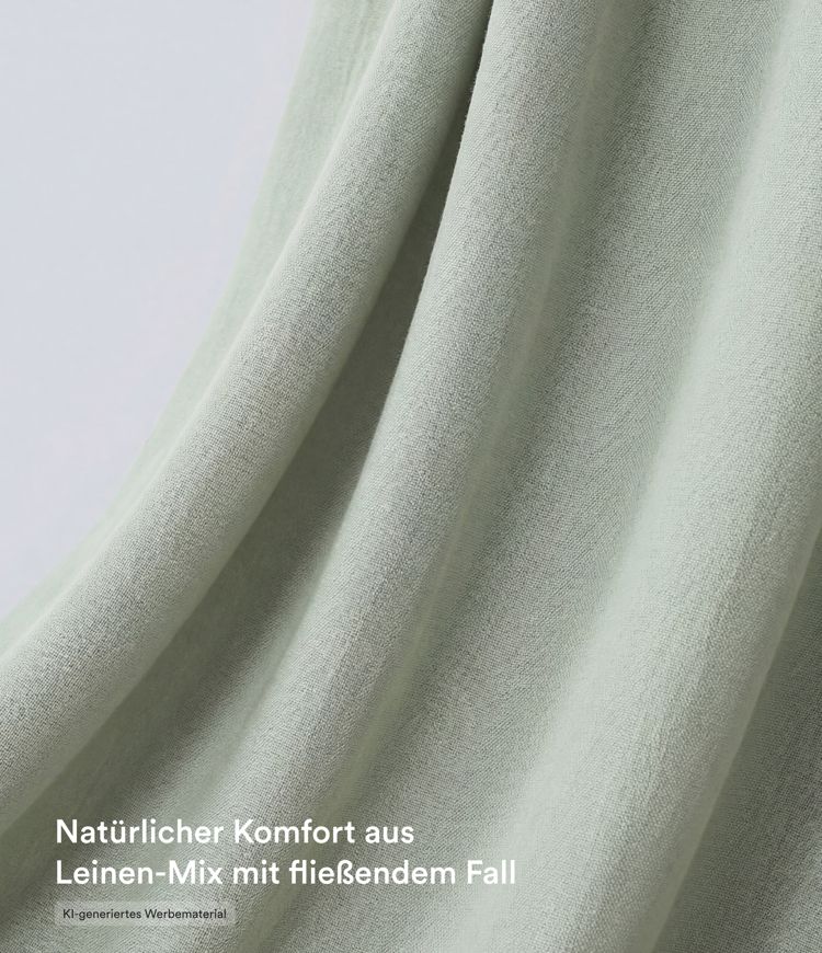 Lässige Leinen-Hose mit hohem Bund, Kordelzug, weitem Bein und Taschen Lässige Leinen-Hose mit hohem Bund, Kordelzug, weitem Bein und Taschen