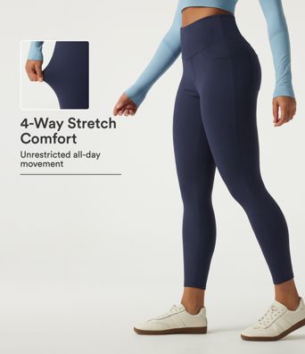 SoftlyZero™ Plush Thermal High Waisted Tummy Control Skinny Yoga Leggings with Pockets