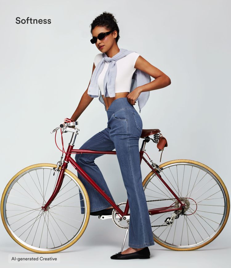 Halara Flex™ High Waisted Crossover Pocket Washed Casual Jeans