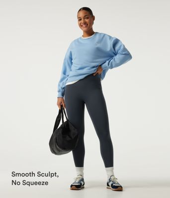 Halara Ultrasculpt™ Extra Heat High Waisted Tummy Control Crossover Back Fleece Running Leggings with Pockets