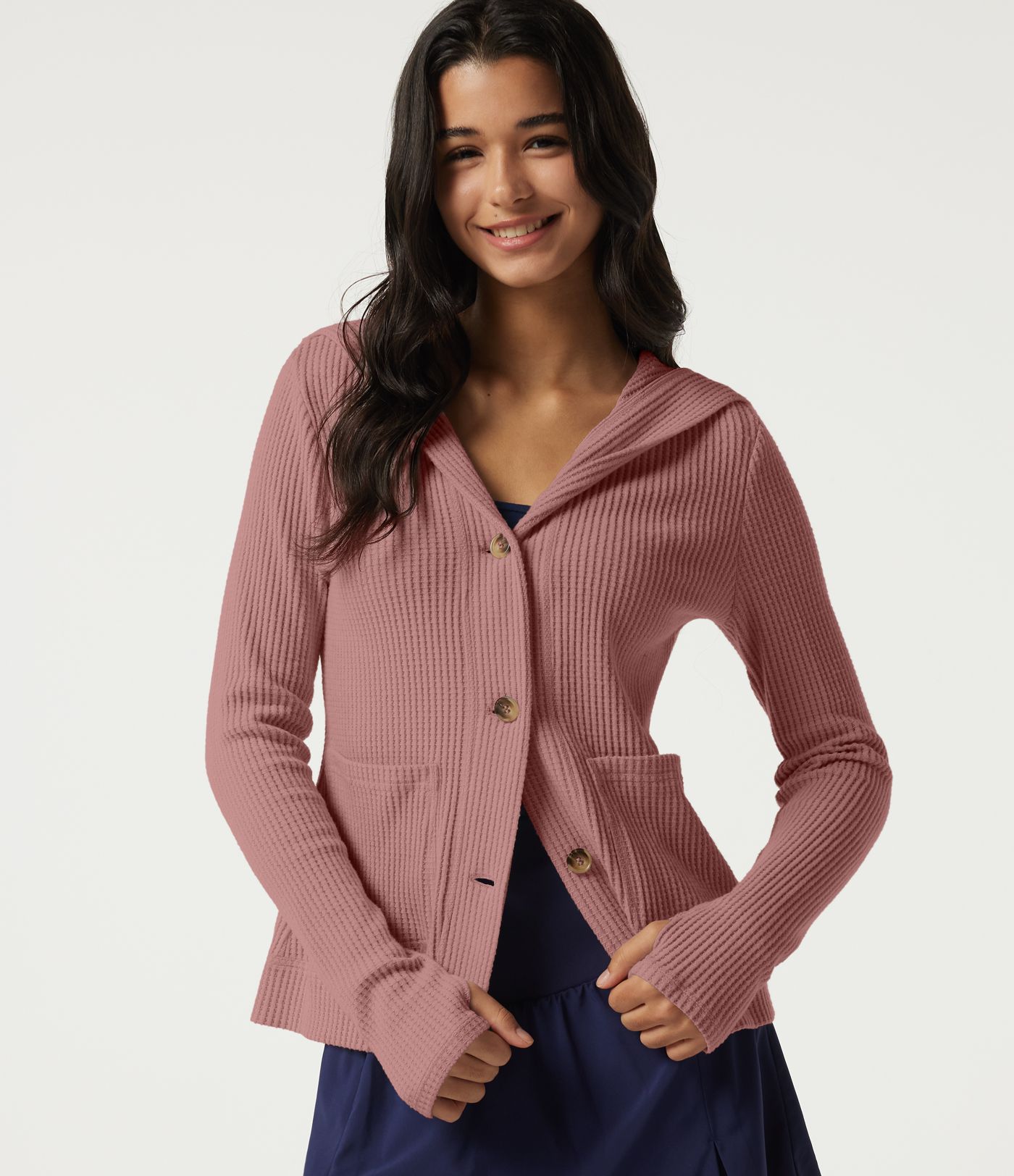 Hooded Long Sleeve Casual Jacket with Pockets Hooded Long Sleeve Casual Jacket with Pockets