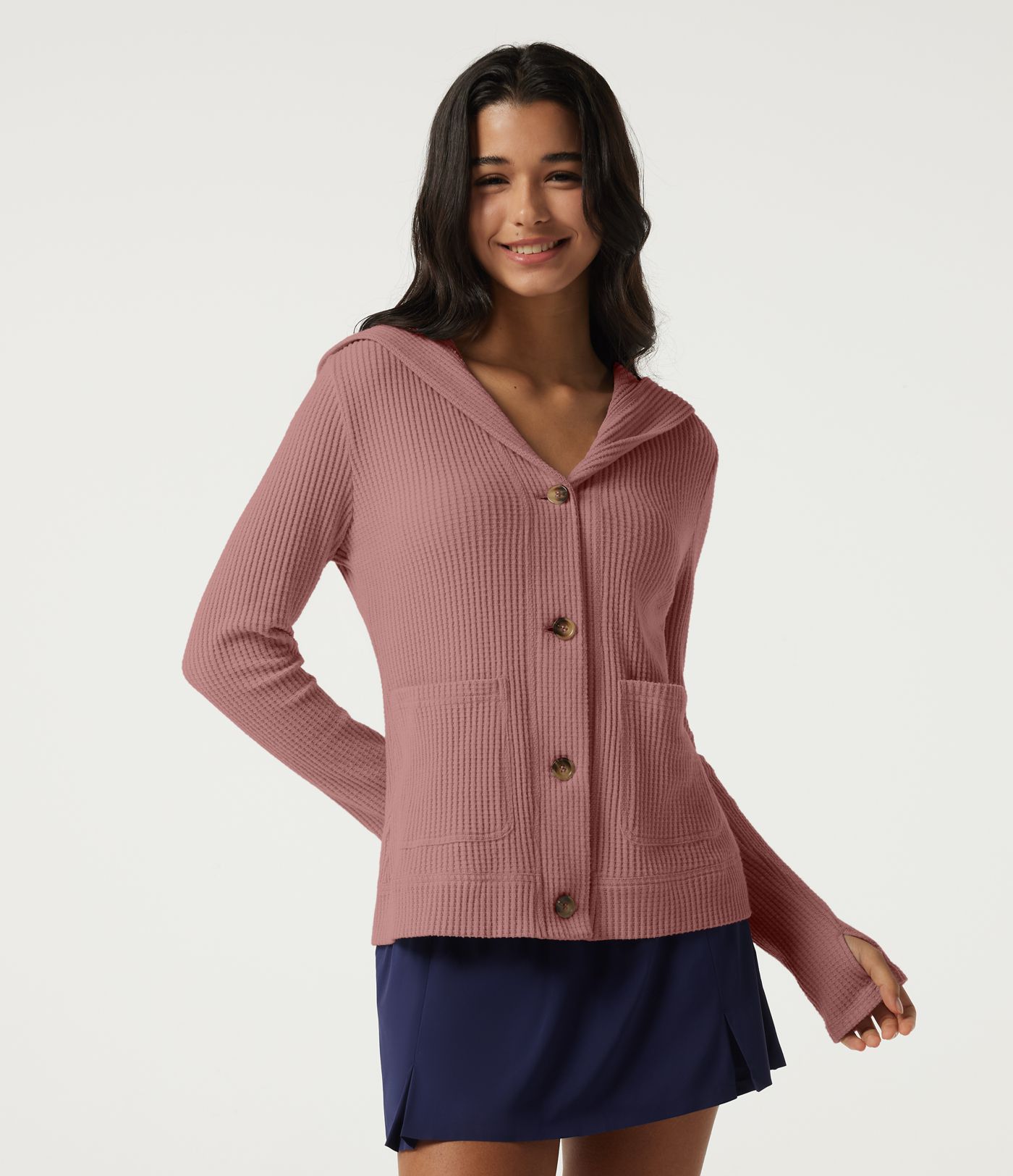 Hooded Long Sleeve Casual Jacket with Pockets Hooded Long Sleeve Casual Jacket with Pockets