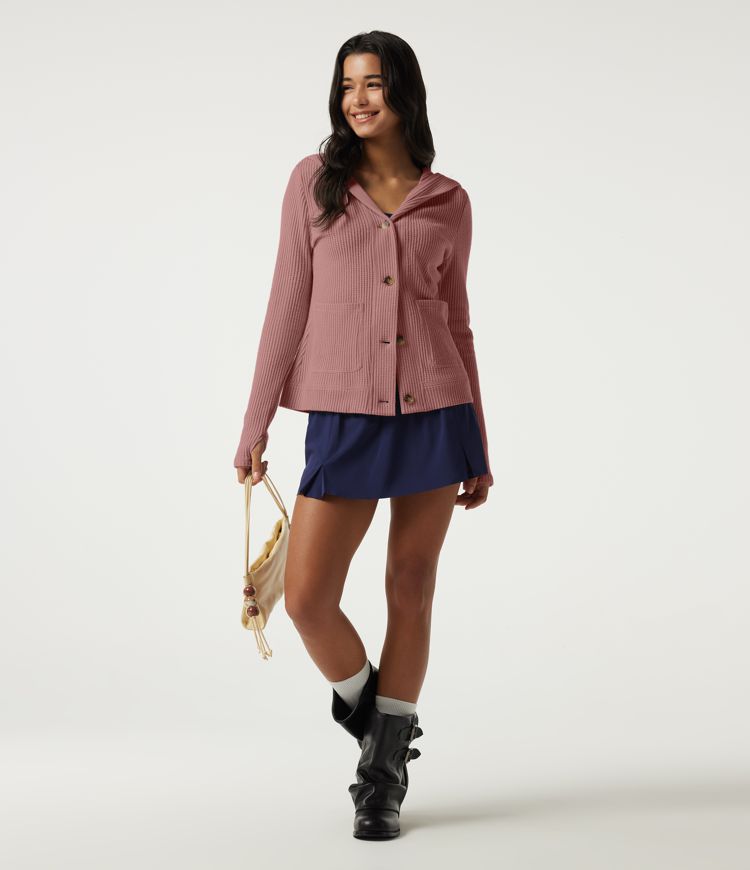 Hooded Long Sleeve Casual Jacket with Pockets Hooded Long Sleeve Casual Jacket with Pockets