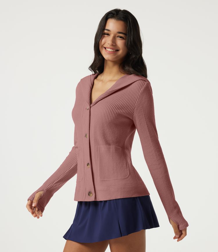 Hooded Long Sleeve Casual Jacket with Pockets Hooded Long Sleeve Casual Jacket with Pockets