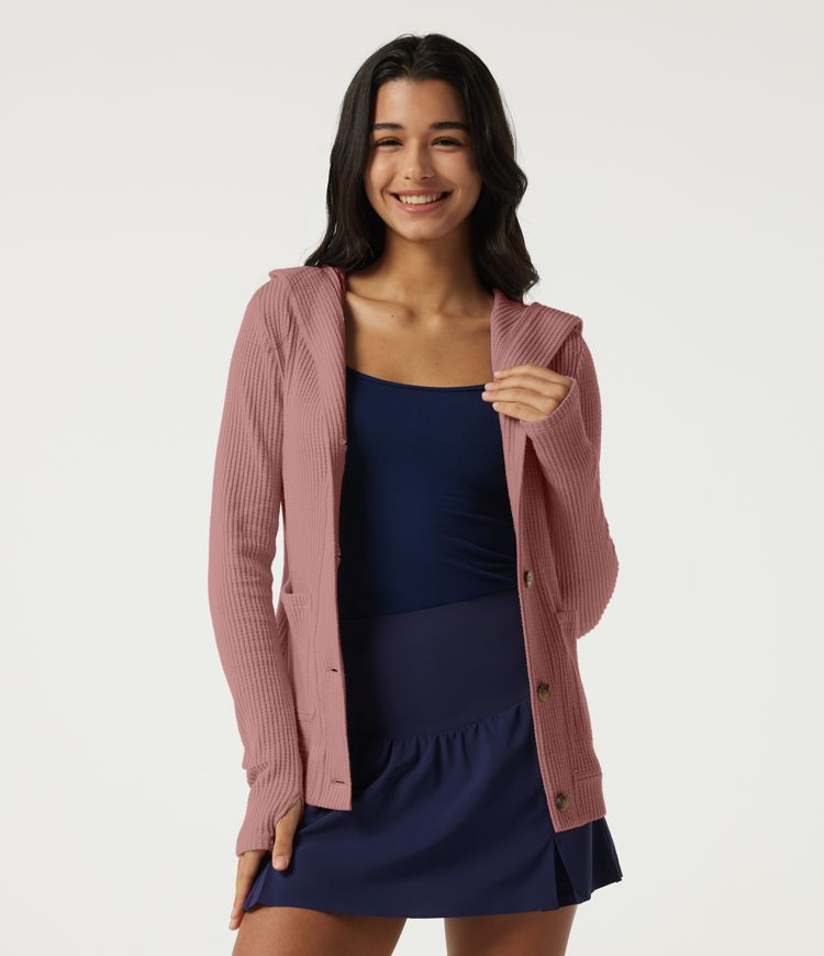 Hooded Long Sleeve Casual Jacket with Pockets Hooded Long Sleeve Casual Jacket with Pockets