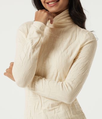 High Neck Long Sleeve Slim Work Sweater High Neck Long Sleeve Slim Work Sweater