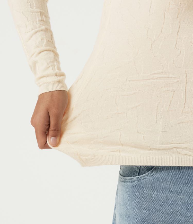 High Neck Long Sleeve Slim Work Sweater High Neck Long Sleeve Slim Work Sweater