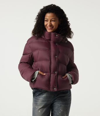 Doudoune décontractée à capuche et manches longues, avec poches