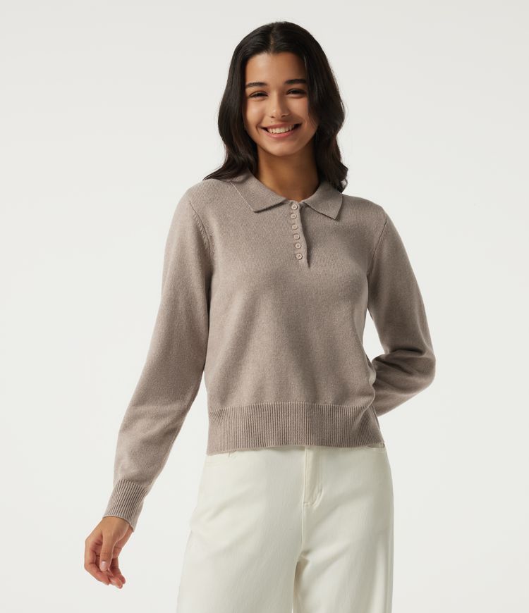 Polo Long Sleeve Work Sweater