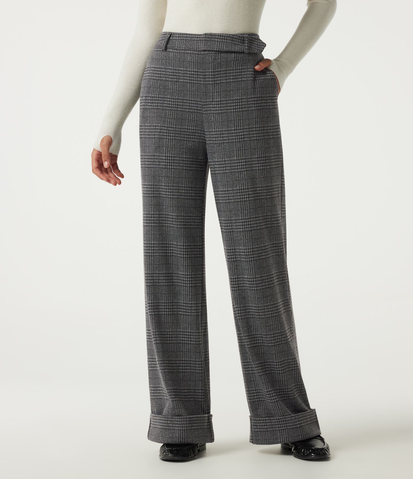 High Waisted Wide Leg Casual Pants with Pockets High Waisted Wide Leg Casual Pants with Pockets