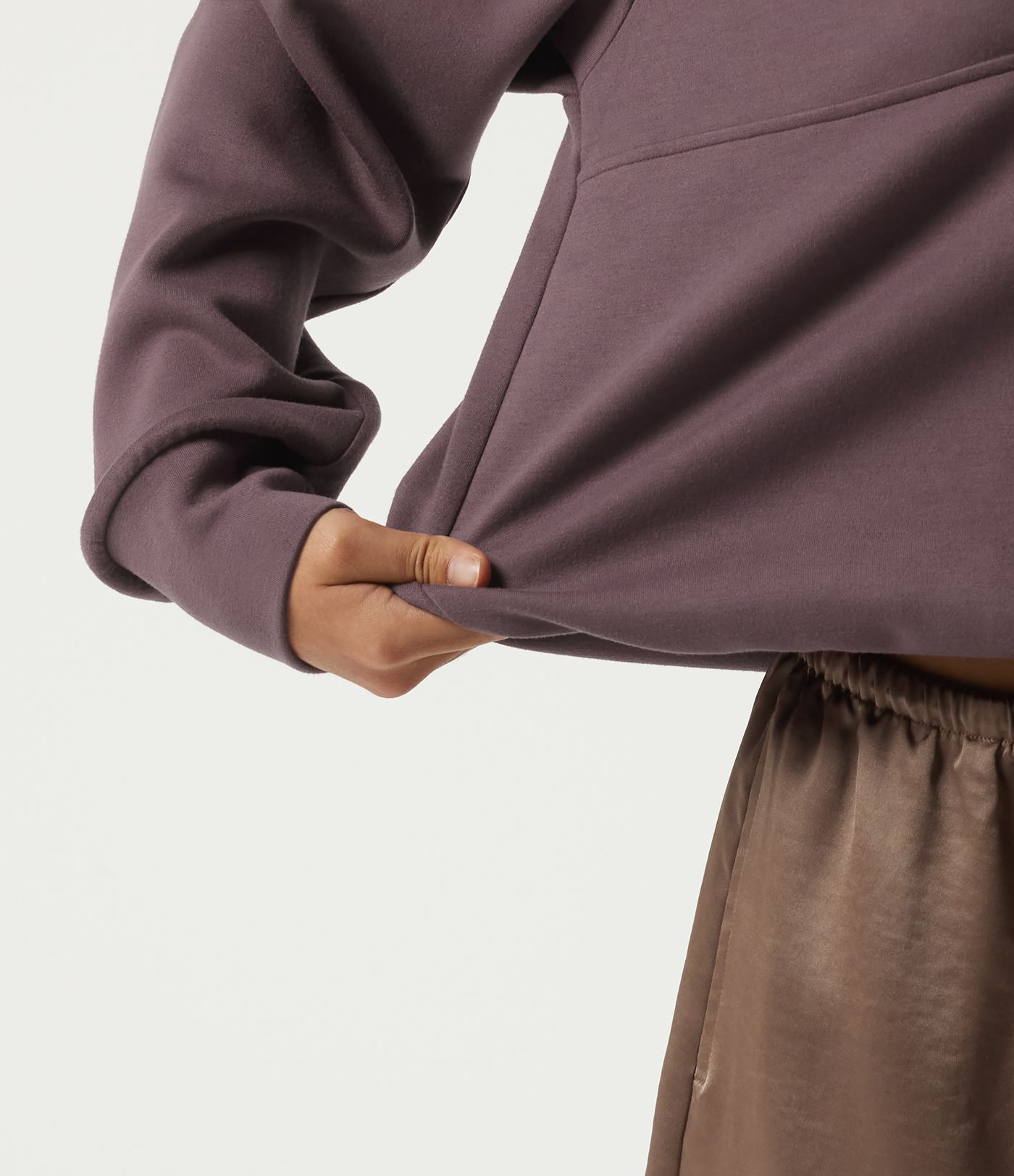 Wrap Shawl Collar Long Sleeve Casual Sweatshirt