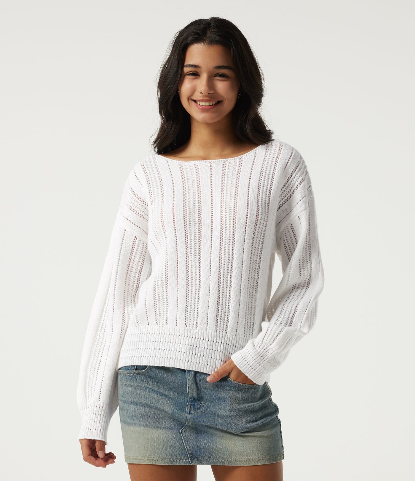 Round Neck Long Sleeve Casual Sweater