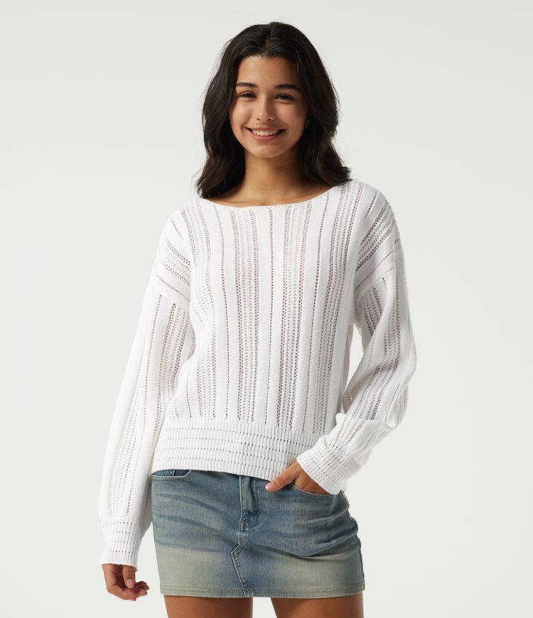 Round Neck Long Sleeve Casual Sweater