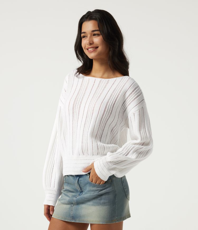 Round Neck Long Sleeve Casual Sweater