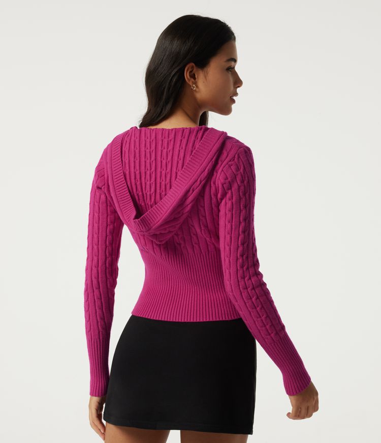 Hooded Slim Long Sleeve Casual Sweater