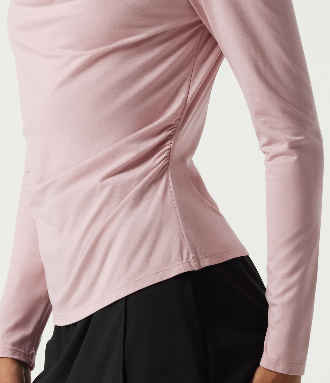 Cowl Neck Long Sleeve Ruched Casual T-Shirt Cowl Neck Long Sleeve Ruched Casual T-Shirt