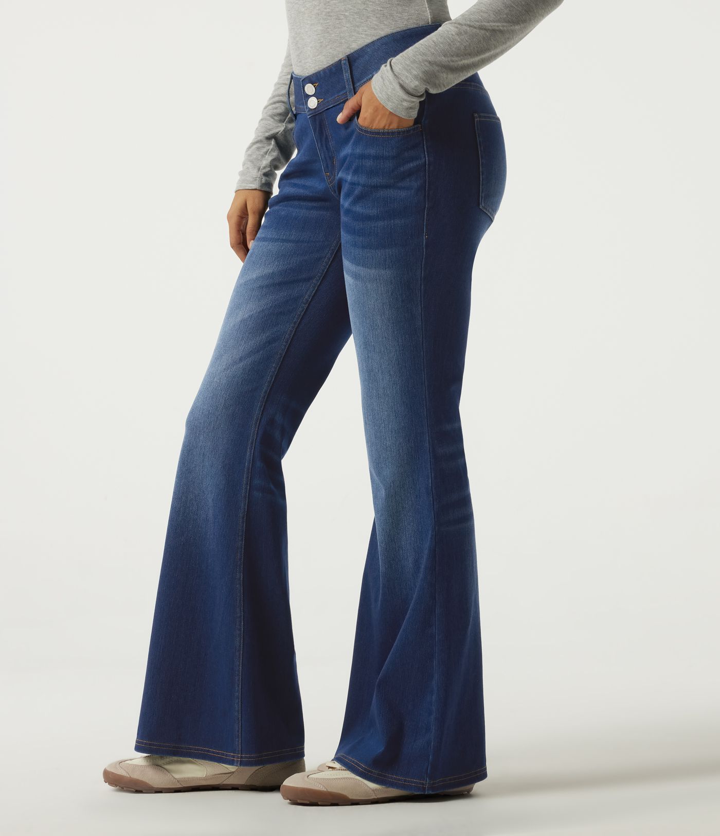 Jean flare Halara Flex™ à taille mi-haute avec poches Jean flare Halara Flex™ à taille mi-haute avec poches