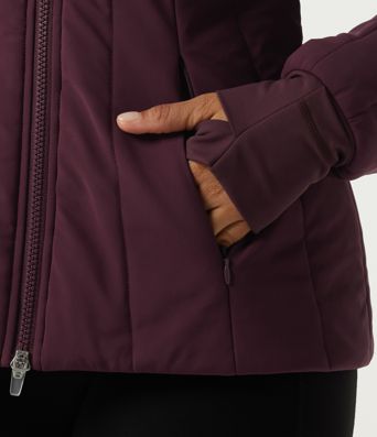 PuffFlex Wrinkle Recovery Mock Neck Slim Casual Padded Jacket with Pockets PuffFlex Wrinkle Recovery Mock Neck Slim Casual Padded Jacket with Pockets