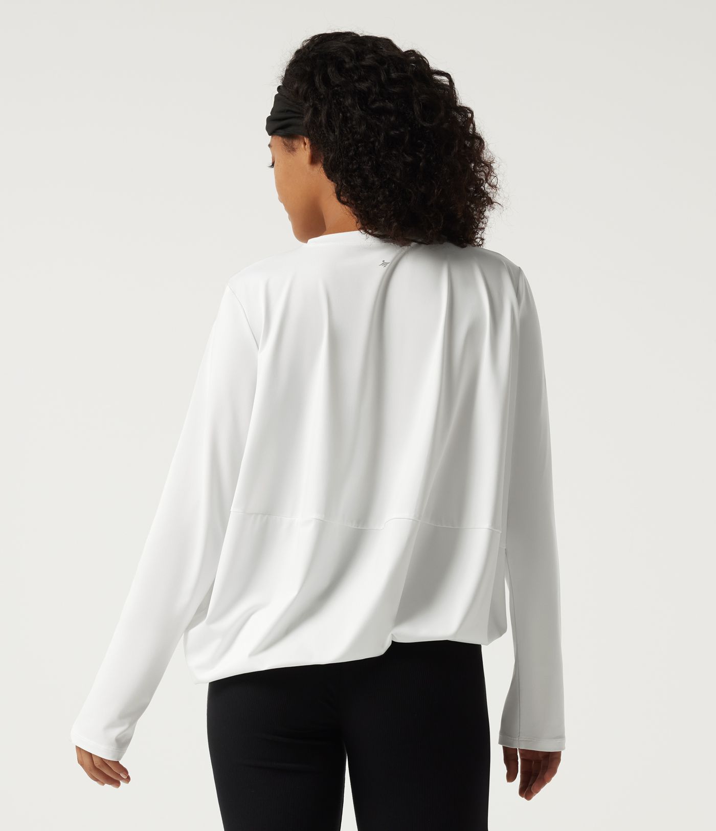 Round Neck Long Sleeve Oversized Casual Sports Top