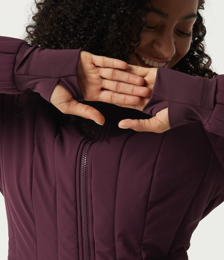 PuffFlex Wrinkle Recovery Mock Neck Slim Casual Padded Jacket with Pockets PuffFlex Wrinkle Recovery Mock Neck Slim Casual Padded Jacket with Pockets
