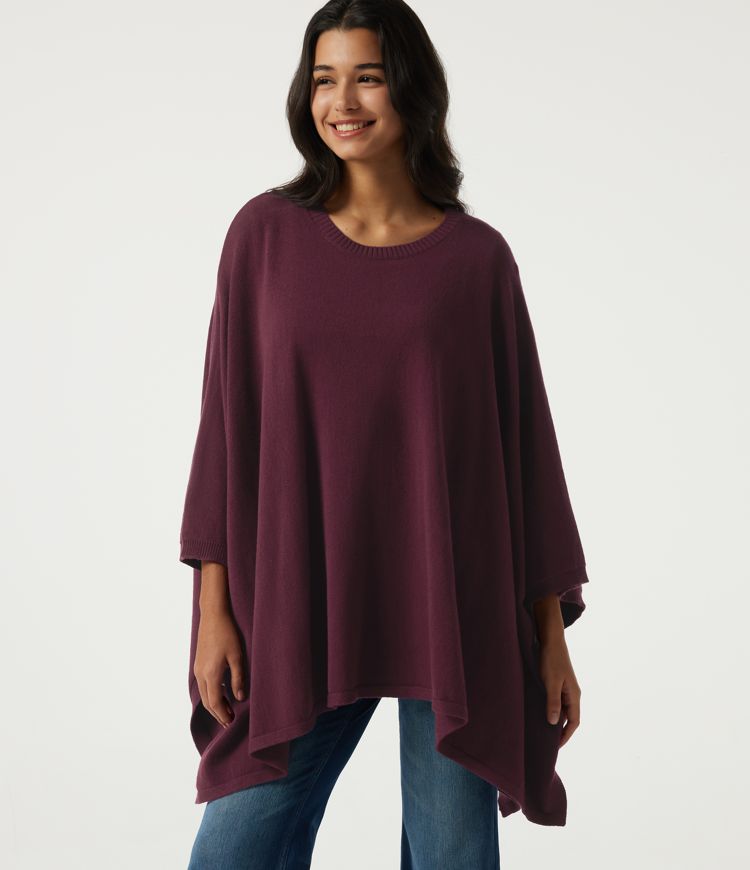 Round Neck Batwing Sleeve Casual Sweater