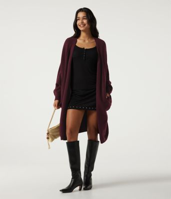 Raglan Long Sleeve Casual Cardigan with Pockets