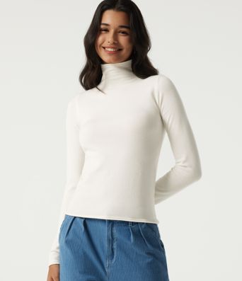 High Neck Long Sleeve Work Sweater High Neck Long Sleeve Work Sweater