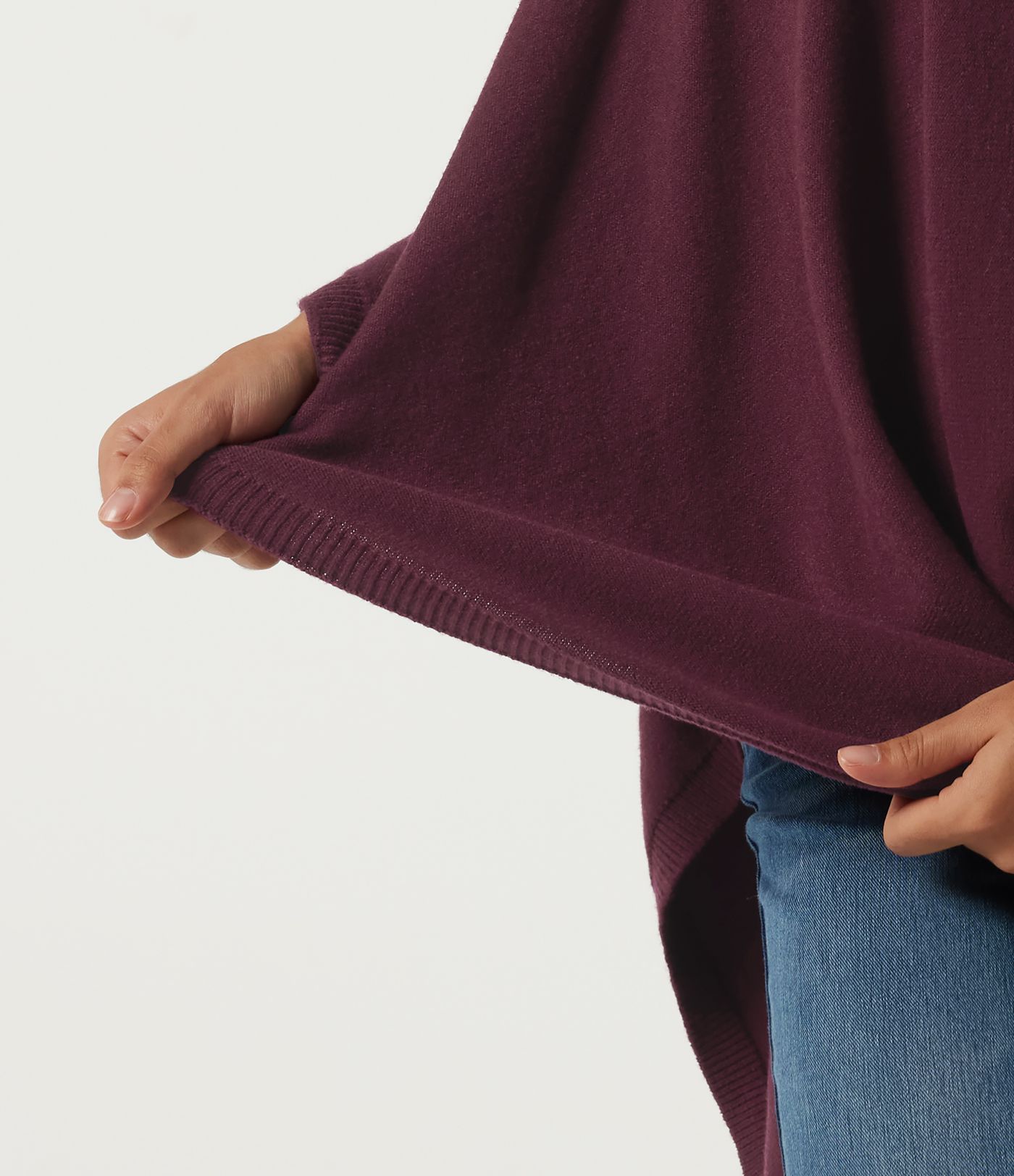 Round Neck Batwing Sleeve Casual Sweater