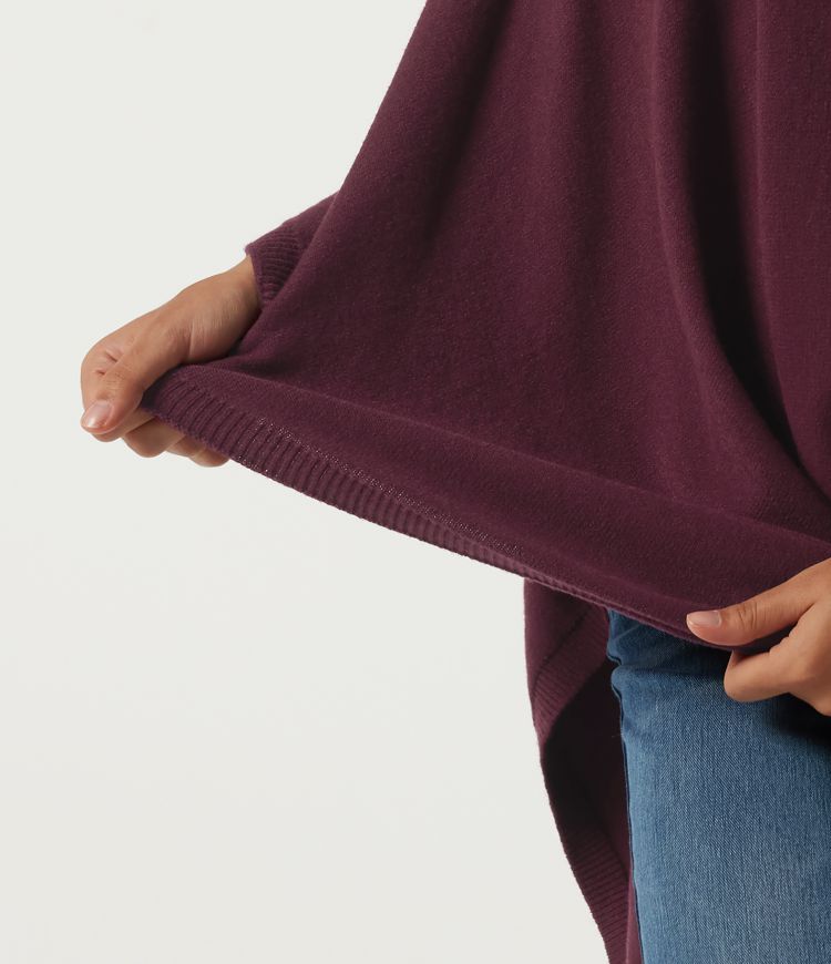 Round Neck Batwing Sleeve Casual Sweater