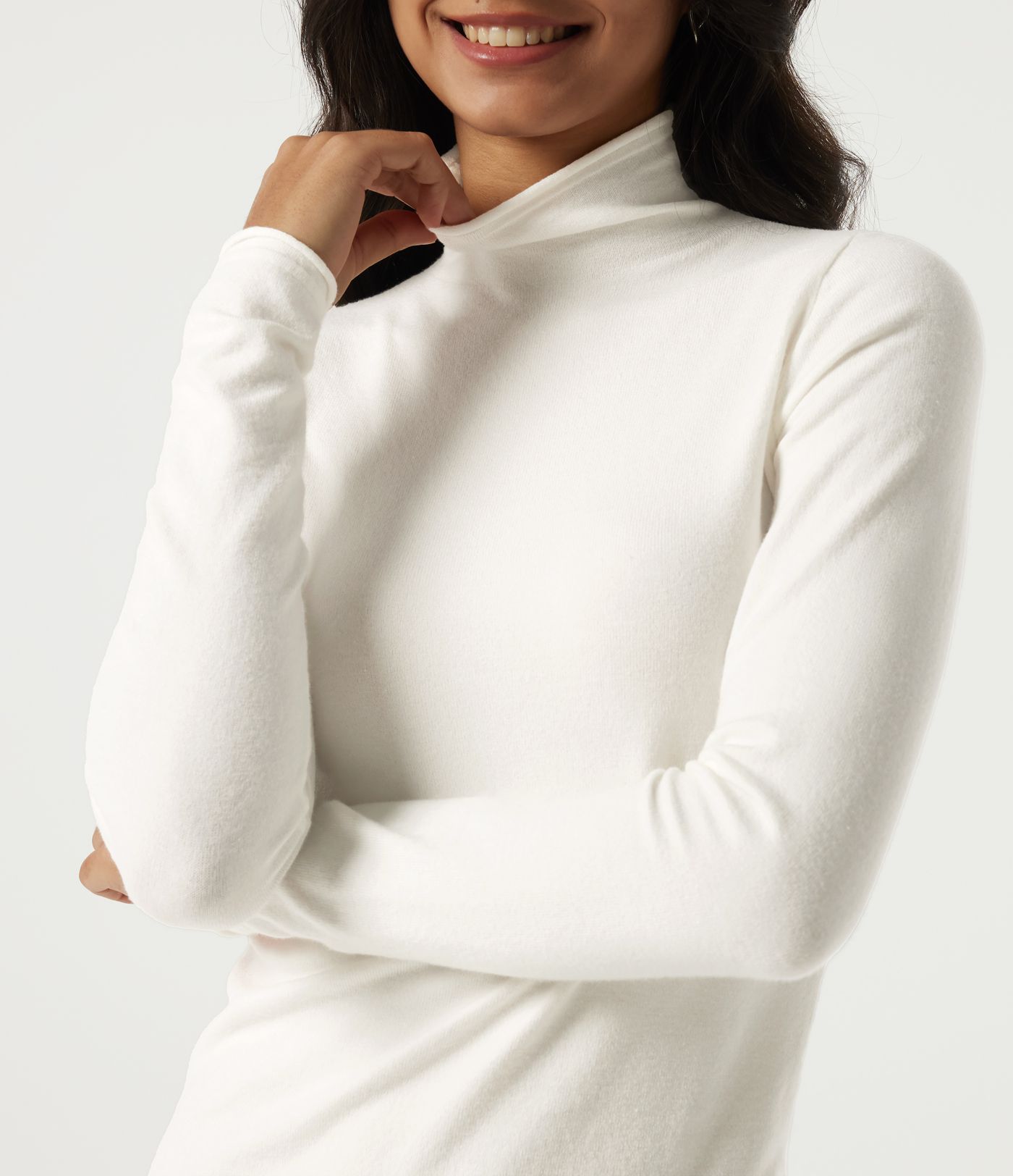 High Neck Long Sleeve Work Sweater High Neck Long Sleeve Work Sweater