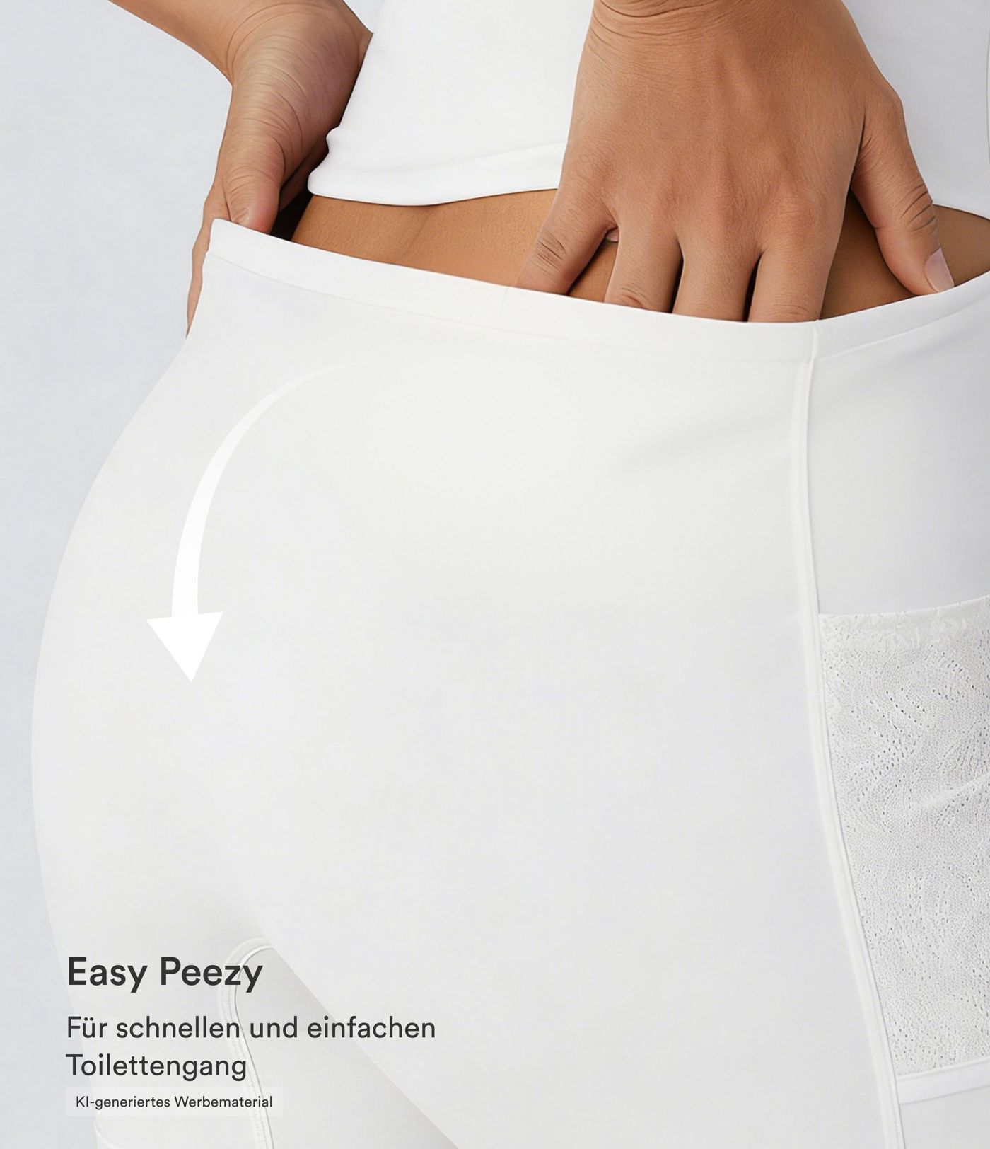 Gedrehtes, rückenfreies 2-in-1 Tanz-Minikleid aus Spitze mit Seitentaschen - Easy Peezy Edition Gedrehtes, rückenfreies 2-in-1 Tanz-Minikleid aus Spitze mit Seitentaschen - Easy Peezy Edition