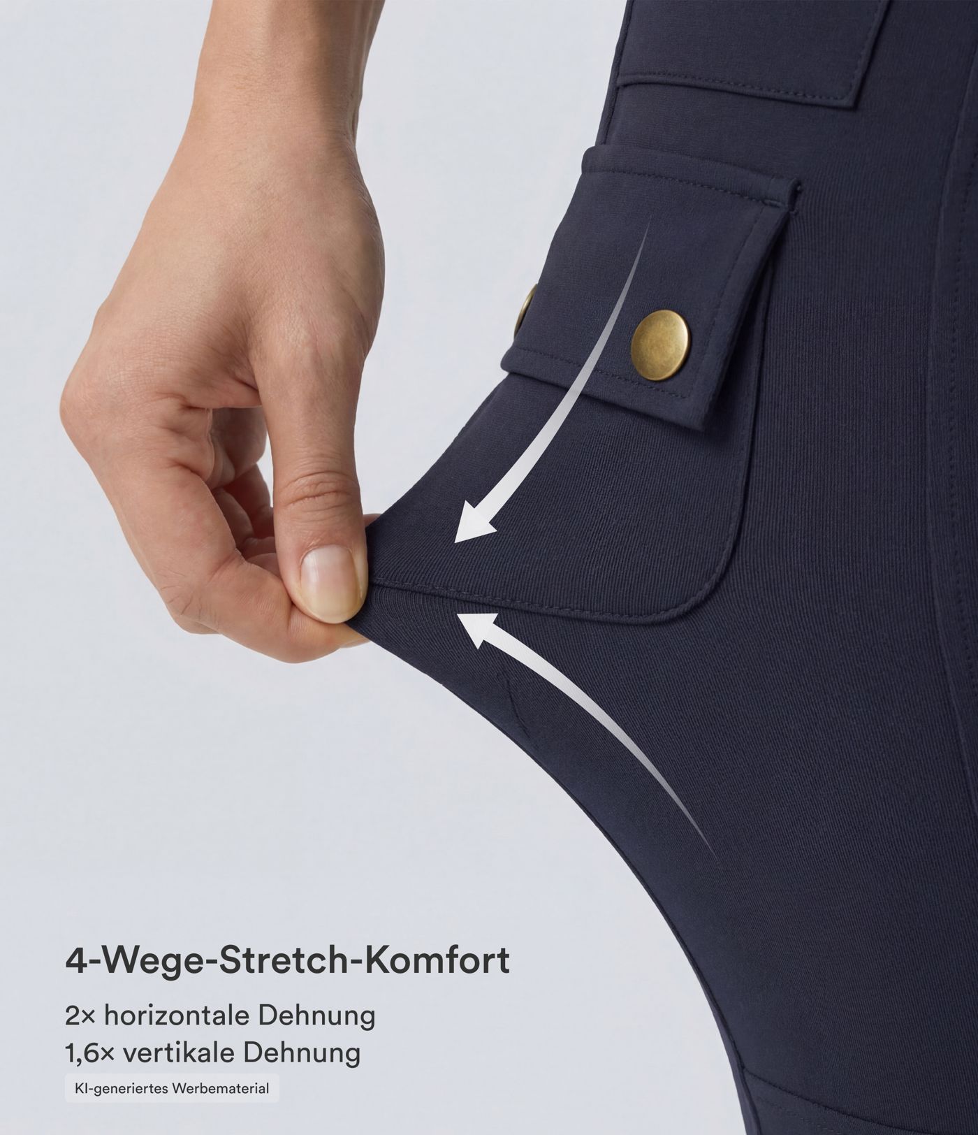 DayStretch - Cargo-Hose mit hohem Bund, Seitentaschen und schmaler Passform DayStretch - Cargo-Hose mit hohem Bund, Seitentaschen und schmaler Passform