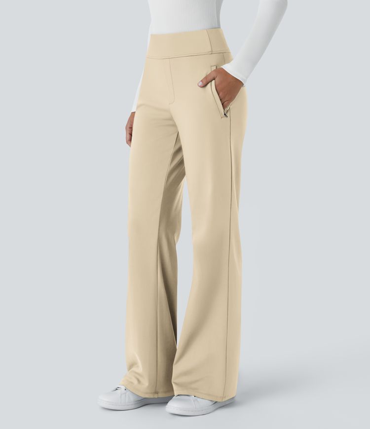 Halara Flex™ DayStretch Mid Rise Side Zipper Pocket Work Flare Pants