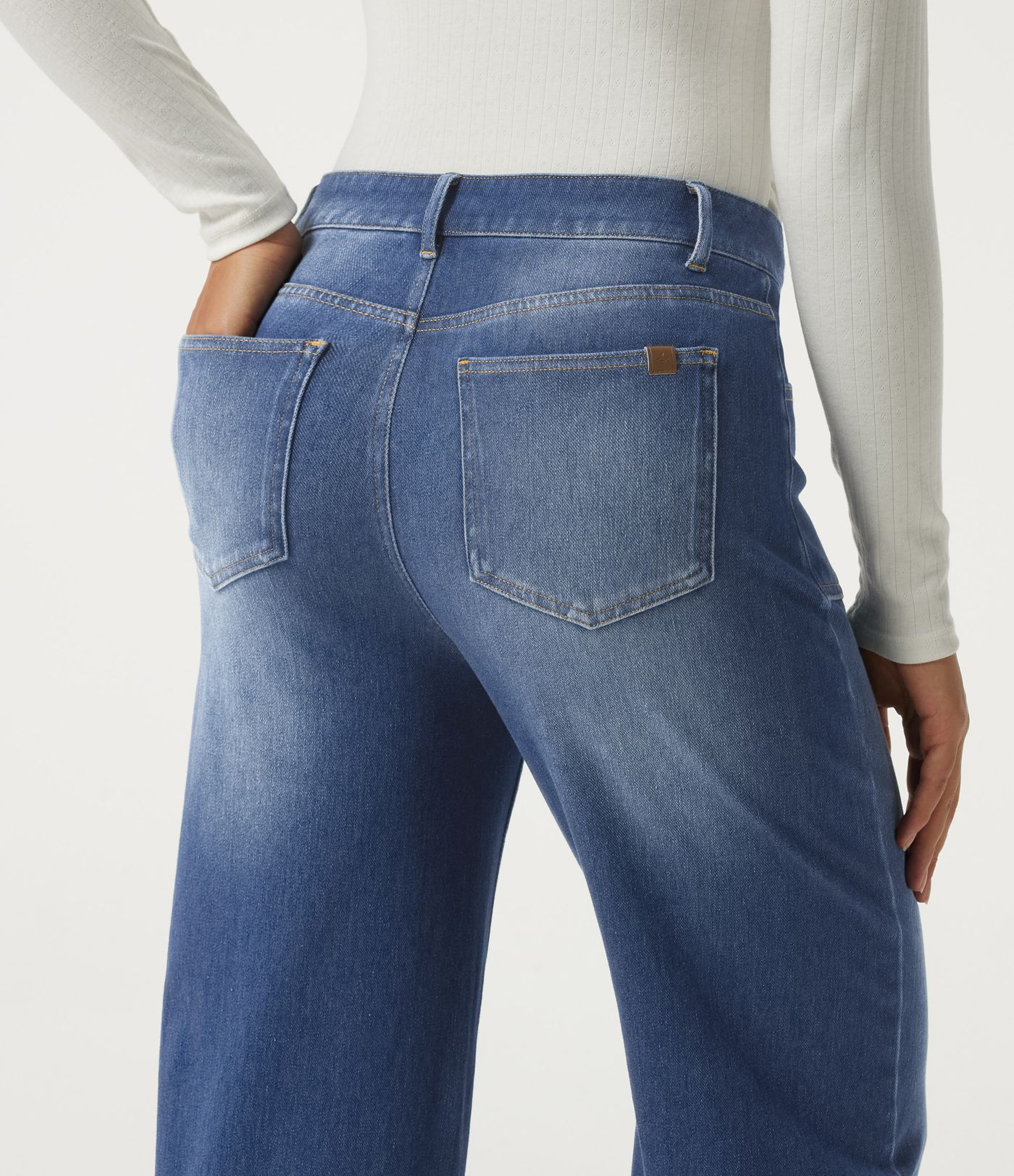 Halara Flex™ High Waisted Barrel Leg Casual Cotton Jeans with Pockets