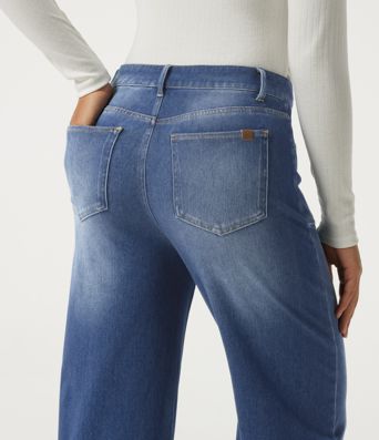 Halara Flex™ High Waisted Barrel Leg Casual Cotton Jeans with Pockets