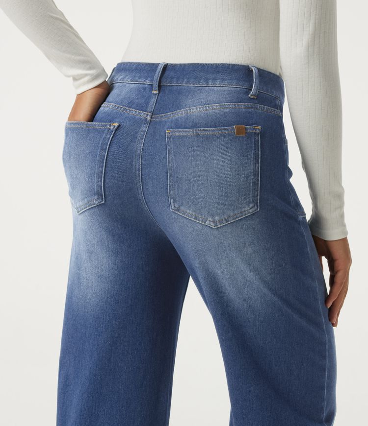 Halara Flex™ High Waisted Barrel Leg Casual Cotton Jeans with Pockets