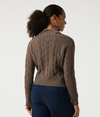 Lapel Raglan Long Sleeve Work Sweater Lapel Raglan Long Sleeve Work Sweater