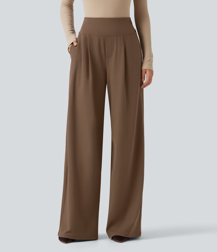 Halara Flex™ High Waisted Wide Leg Work Pants with Pockets