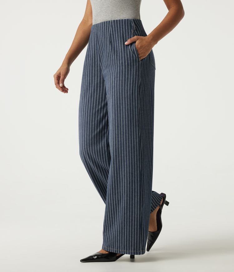 Halara Flex™ High Waisted Wide Leg Work Cotton Jeans with Pockets