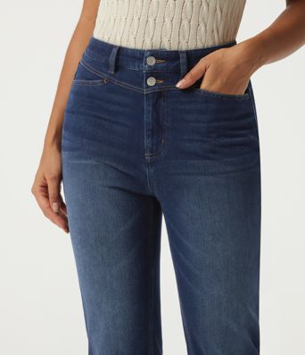 Halara Flex™ jean décontracté à taille haute, coupe droite, avec poches