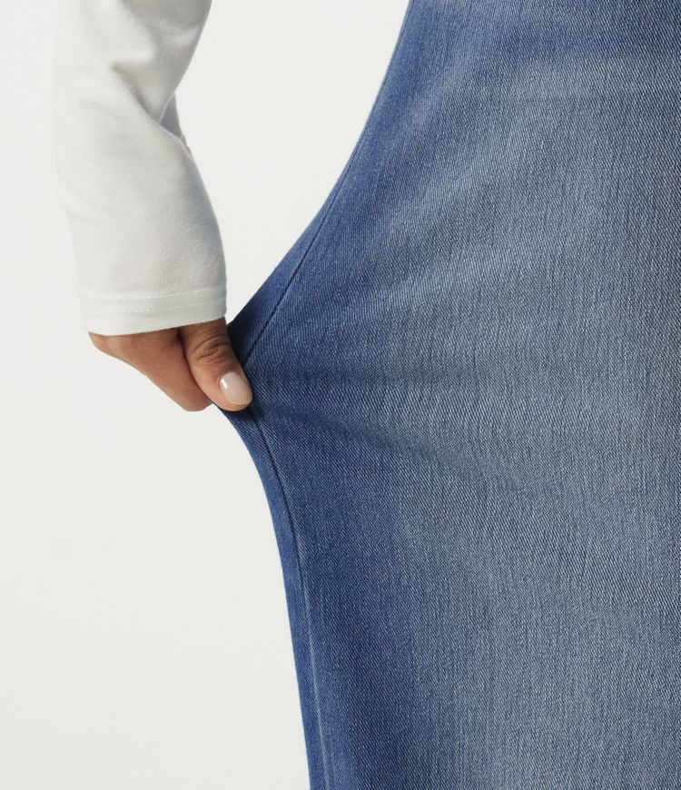 Halara Flex™ High Waisted Asymmetric Wide Leg Casual Jeans with Pockets