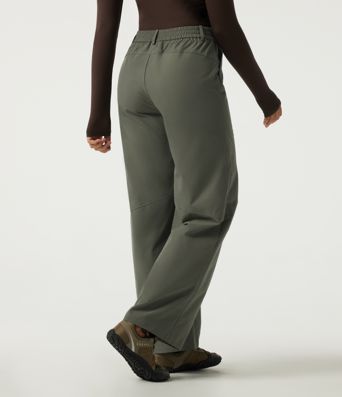 High Waisted Wide Leg Hiking Pants with Pockets High Waisted Wide Leg Hiking Pants with Pockets