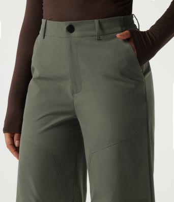 High Waisted Wide Leg Hiking Pants with Pockets High Waisted Wide Leg Hiking Pants with Pockets