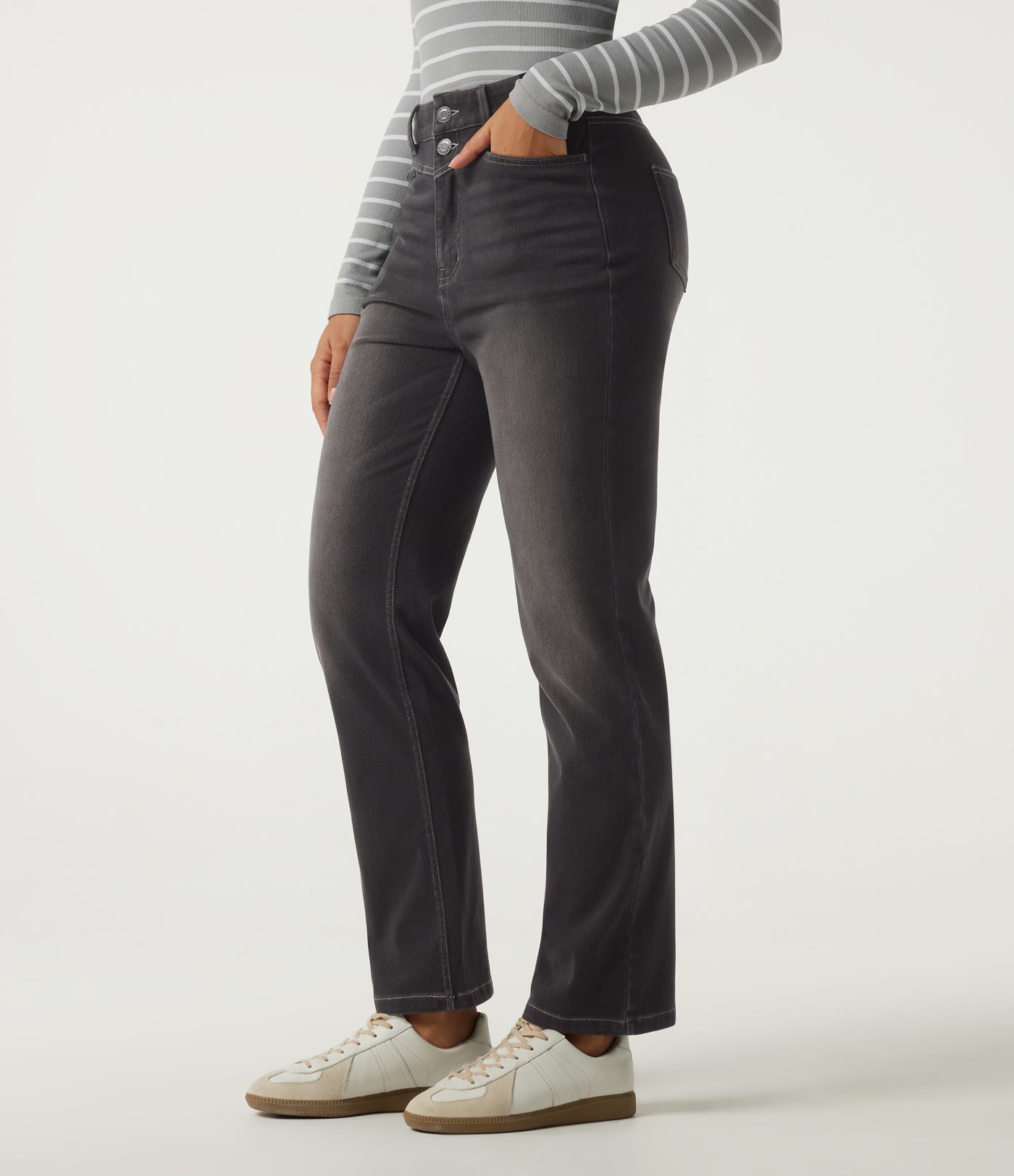 Halara Flex™ High Waisted Straight Leg Casual Jeans with Pockets Halara Flex™ High Waisted Straight Leg Casual Jeans with Pockets