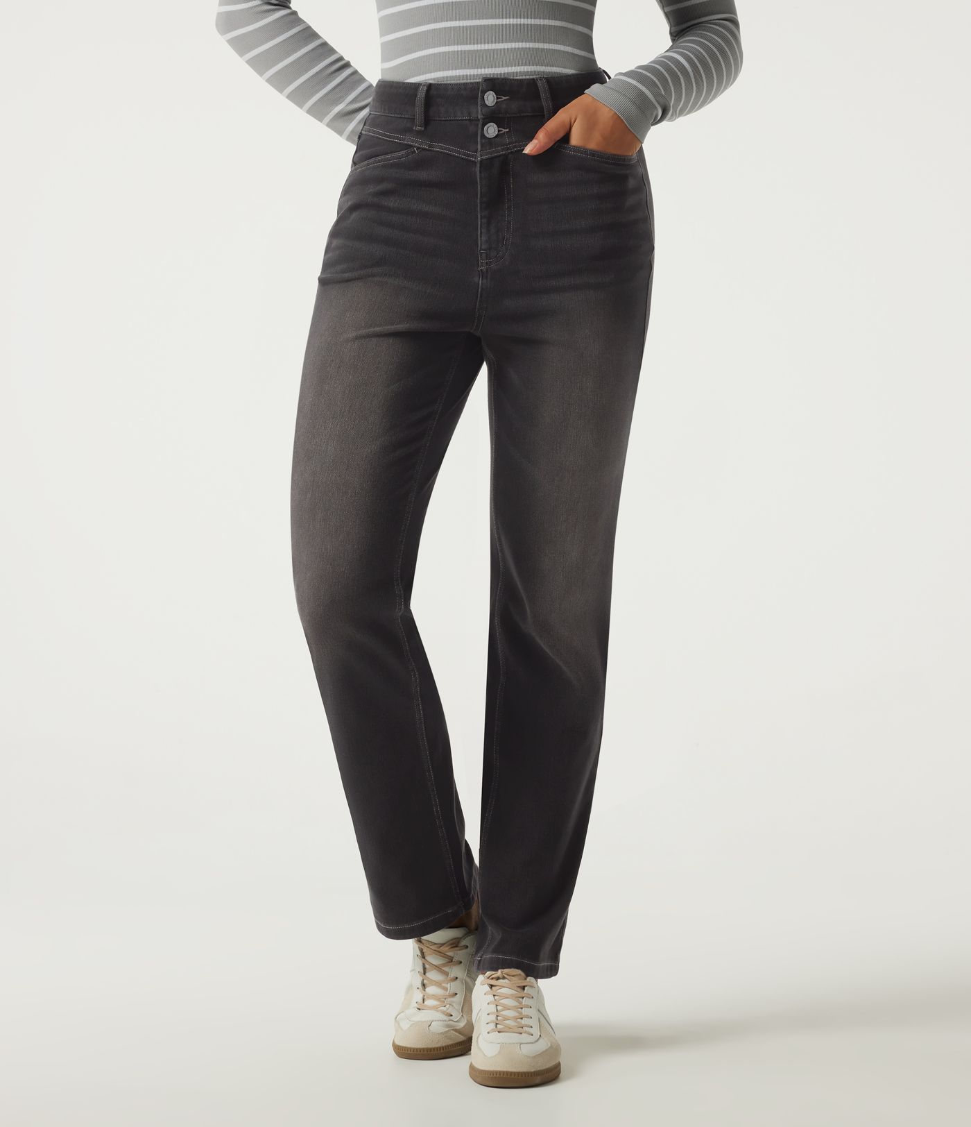Halara Flex™ High Waisted Straight Leg Casual Jeans with Pockets Halara Flex™ High Waisted Straight Leg Casual Jeans with Pockets